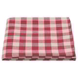 SLÖJSTJÄRT rood en beige geruit doek, gevouwen, rechthoekig.