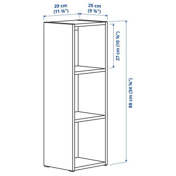 Speel metalen Salie SMÅGÖRA Open kast, wit, 29x88 cm - IKEA België