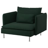Donkergroene SÖDERHAMN fauteuil met metalen poten