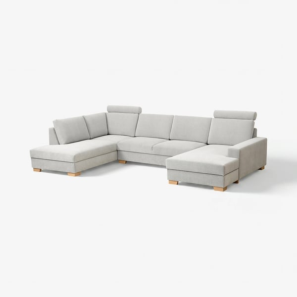 SÖRVALLEN Hoekbank, 4-zits, met chaise longue, rechts/Tallmyra zwart/wit