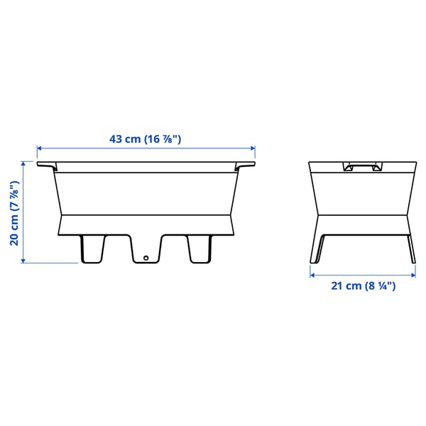 Illustratie met afmetingen voor het product: SOLUPPGÅNG.