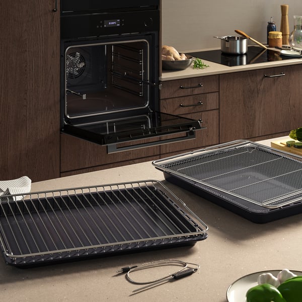 SPJUTBO Heteluchtoven, combi-stoomfunctie airfry-functie/zwart IKEA 700