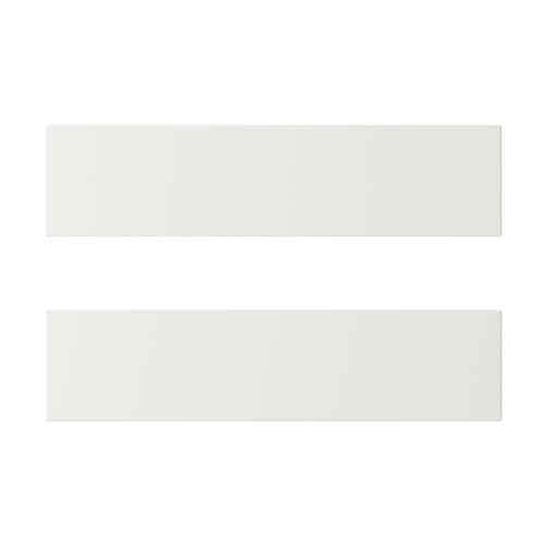 Twee witte rechthoekige panelen; onderdeel van de STENSUND-serie. Eenvoudig, strak ontwerp.