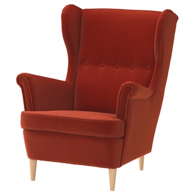 STRANDMON Oorfauteuil, Tommaboda bruinrood
