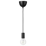 Zwarte hanglamp met verstelbaar snoer, heldere led-lamp, modern design.