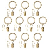 YIXISI 15 Stuks Gordijnroede Ring Clips, 32mm Gordijn Ringen met Clips, Douchegordijn Haak Clips, Gordijn Hangers Clips, Licht Hangers Draad Houders, voor Gordijnen en Staven (Zilver