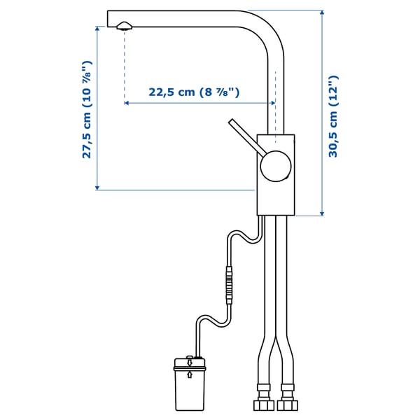 tamnaren keukenmengkraan met sensor roestvrij staalkleur ikea