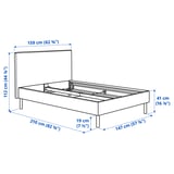 TÄRNKULLEN Gestoffeerd bedframe