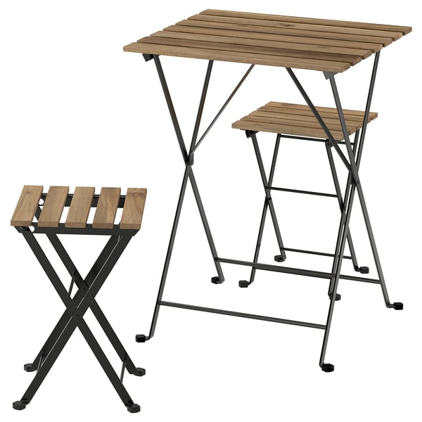 TÄRNÖ Tafel en 2 krukken, buiten, opklapbaar/opklapbaar, 55x54 cm