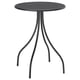TÅNEBRO: zwarte bijzettafel, rond, licht en duurzaam; Gepoedercoate stalen poten, modern design.