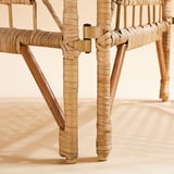 Rotan scheidingswand, gouden hardware, met precisie vervaardigd