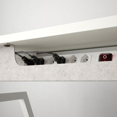 TROTTEN Bureau, wit, 120x70 cm