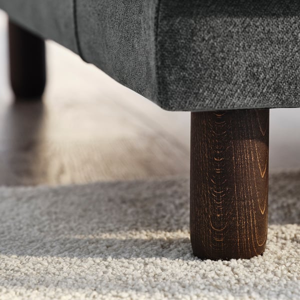 UPPÅKRA 3-zits modulaire bank, met chaise longue, rechts/Johanneshov donkergrijs