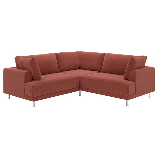 UPPÅKRA Modulaire hoekbank, 3-zits, Samsala bruinrood