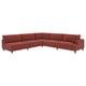 UPPÅKRA Modulaire hoekbank, 6 zits, met open eind, links/Samsala bruinrood