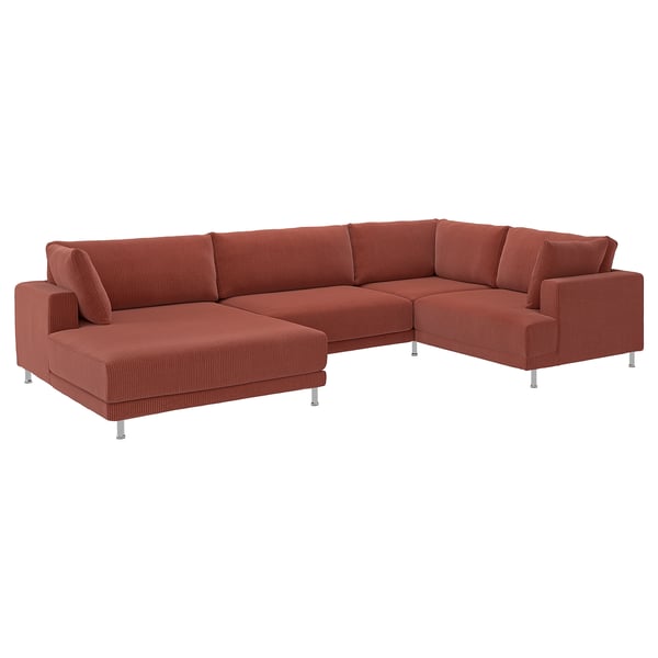 UPPÅKRA U-vormige bank, 4,5-zits, met chaise longue, links/Samsala bruinrood