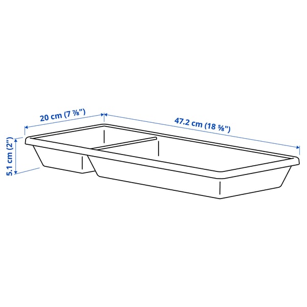 Illustratie met afmetingen voor het product: VARIERA.