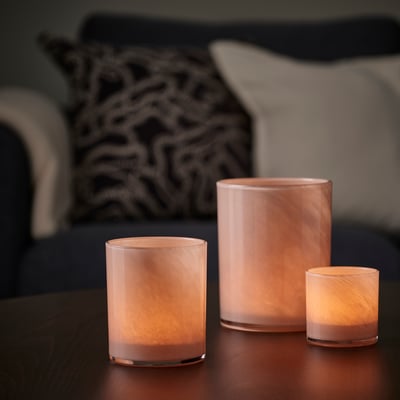 VINDSTILLA Kaarshouder, beige, 11 cm