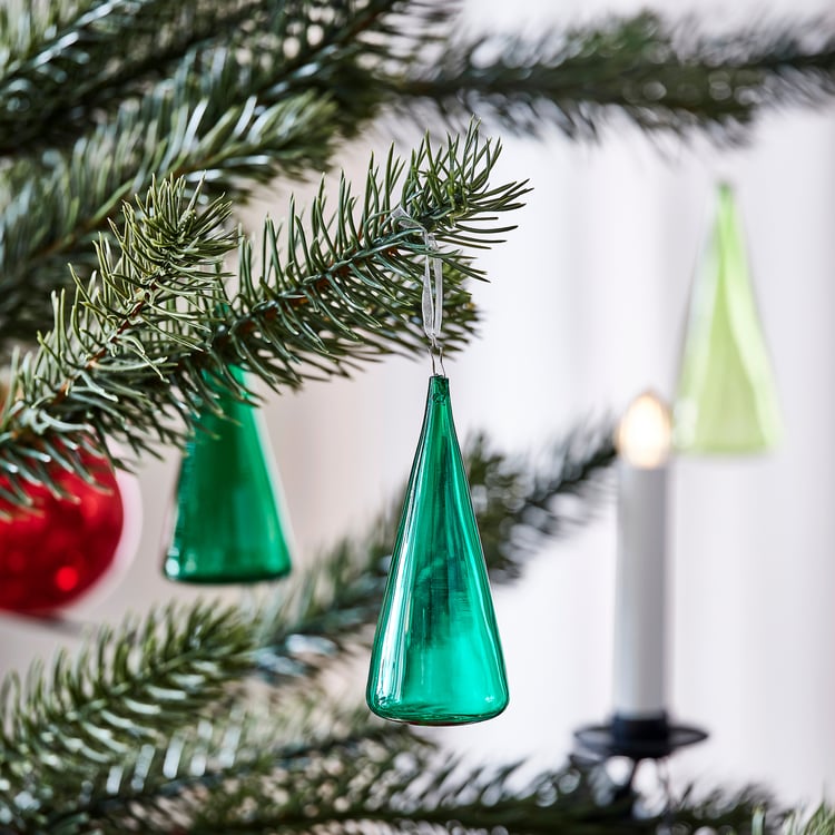 VINTER 2021 Decoratie, hangend, kerstboom/glas groen