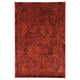 Rood VONSBÄK tapijt, laagpolig, vintage design, synthetisch en polypropyleen.