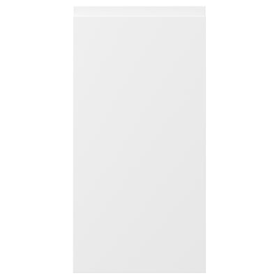 VOXTORP witte keukenkast, rechthoekig, matte afwerking met geïntegreerde handgrepen.