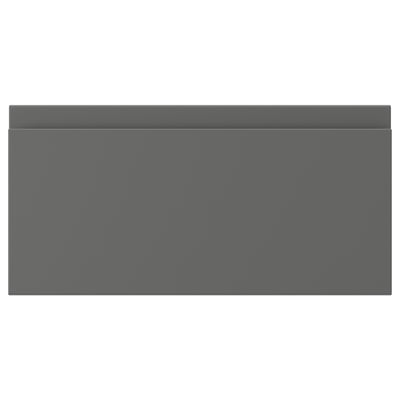 VOXTORP lade in donkergrijs, modern en minimalistisch design, gladde, kunststof randen, rechthoekige vorm.