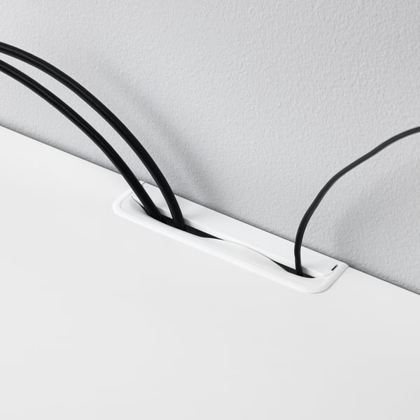 BESTÅ طاولة تلفزيون مع أبواب, أبيض Lappviken/Stubbarp/بني شكل خشب الجوز, 120x42x48 سم