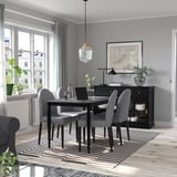 DANDERYD طاولة طعام, أسود, ‎130x80 سم‏