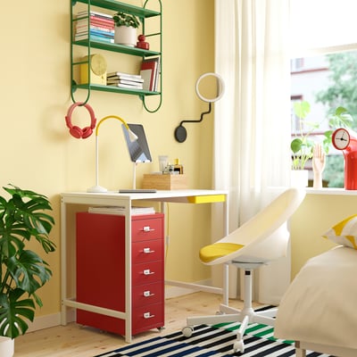 ENKROKEN مكتب, أبيض, ‎85x56x75 سم‏