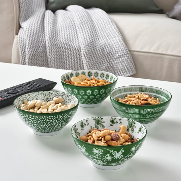 ENTUSIASM سلطانية, نقش/أخضر, 12 سم