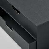 FJÄDERHARV وحدة أدراج صغيرة مع دُرجين, فحمي, ‎32x25 سم‏
