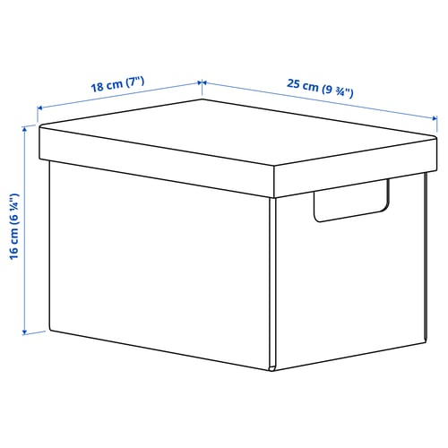 FJÄDERHARV صندوق تخزين مع غطاء, أبيض, 18x25x16 سم