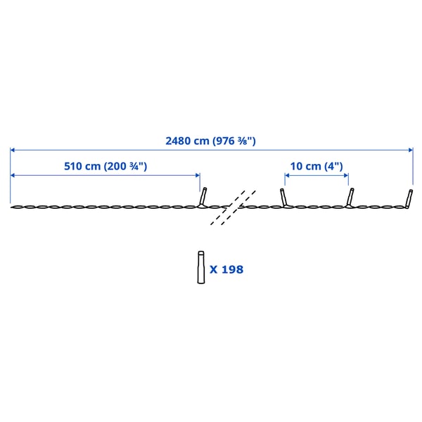 GETKÅL شريط إضاءة ليد, لون قابل للتعديل خارجي, 24.8 م