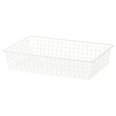 HJÄLPA سلة سلكية, أبيض, ‎80x55 سم‏