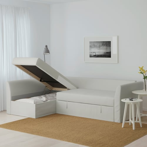 HOLMSUND أريكةسرير زاوية Orrsta أبيضرمادي فاتح IKEA