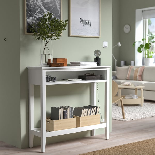 IDANÄS طاولة كونسول, أبيض, ‎104x32x95 سم‏