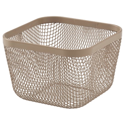 IKEA 365+ سلة تخزين طعام, معدن/رمادي فاتح-بني, ‎14x14x10 سم‏