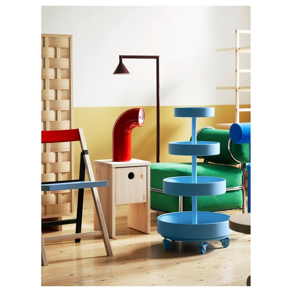IKEA PS 2026 خزانة بباب زجاج, زهري فاتح, ‎73x36x160 سم‏