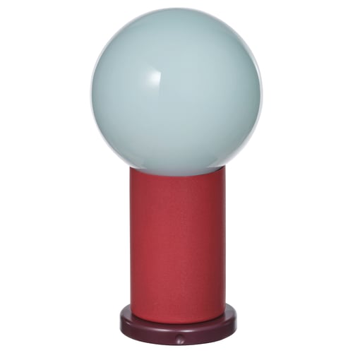 IKEA PS 2026 مصباح ليد محمول, يعمل بالبطارية إضاءة قابلة للتعتيم/أحمر أزرق فاتح, 22 سم