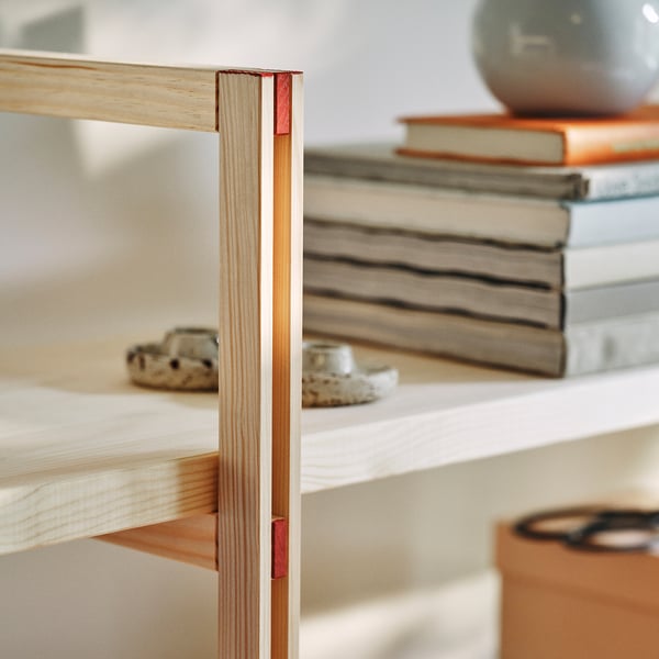 IKEA PS 2026 وحدة رفوف, صنوبر, 160x35x161 سم