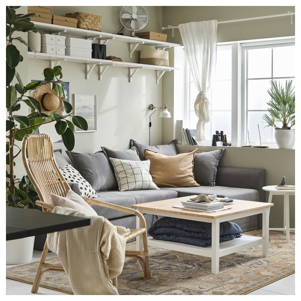 JÄRNVÄG سجادة، وبر قصير, نمط زخرفي بيج/بيج غامق, 200x300 سم