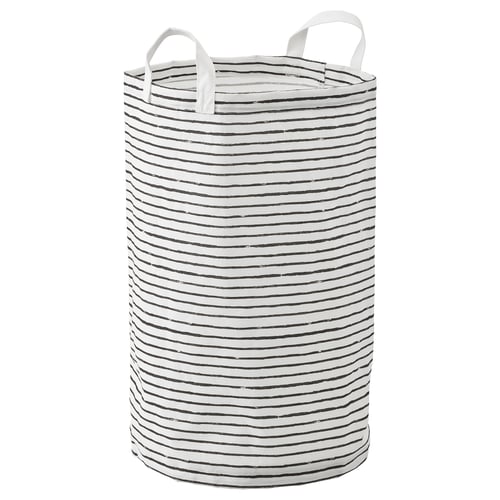 KLUNKA كيس للغسيل, أبيض/أسود, 60 ل