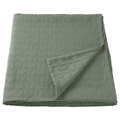 KÖLAX غطاء سرير, رمادي-أخضر, ‎230x250 سم‏