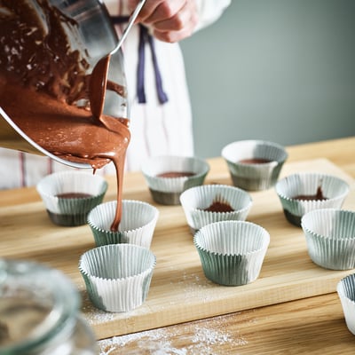 KRUSTISTEL كوب خبز, رمادي/أبيض