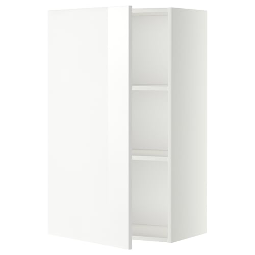 METOD خزانة حائط مع أرفف, أبيض/Ringhult أبيض, 60x100 سم