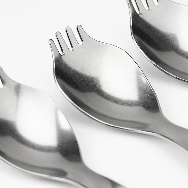 NÄBBFISK ملعقة بشوكة, ستينلس ستيل, 17 سم