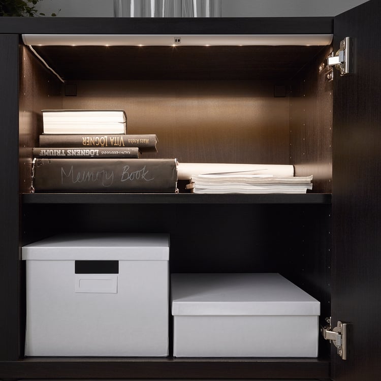 NORRFLY شريط أضواء LED لون الومونيوم IKEA