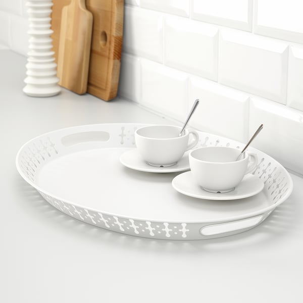 ROMANTISK صينية, أبيض, ‎52x39 سم‏