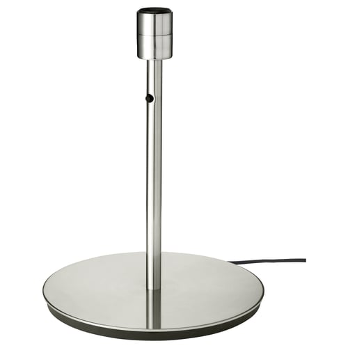 SKAFTET قاعدة مصباح طاولة, طلاء - نيكل, 38 سم