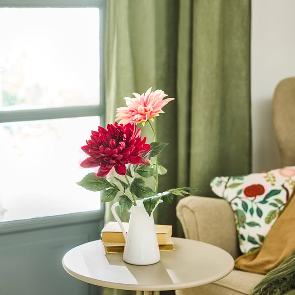 SMYCKA زهرة صناعية, داخلي/خارجي زهرة الأضاليا./أحمر, 67 سم